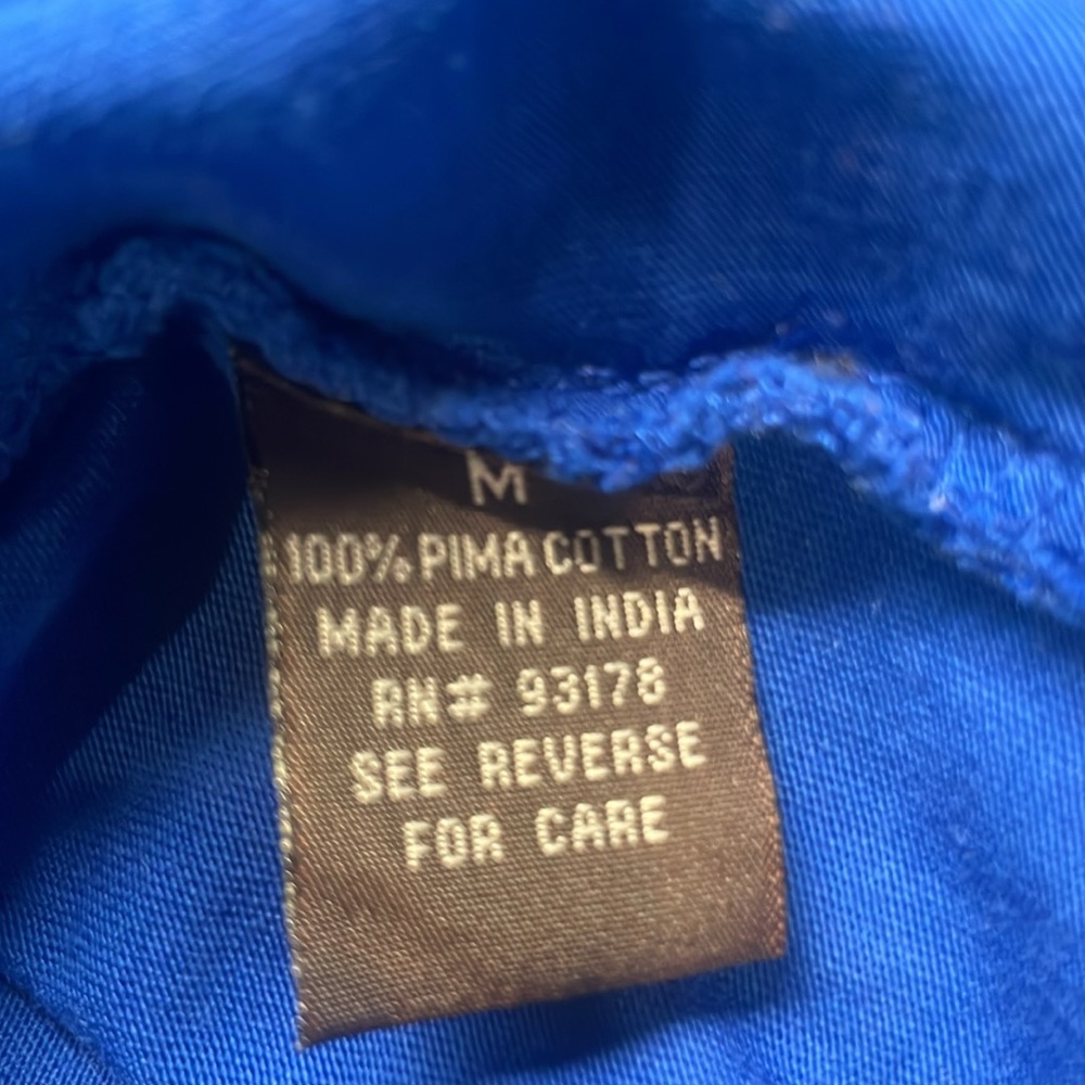For the Republic top cap sleeves 100% Pima cotton ruffle trim blue womens size M - Picture 10 of 11